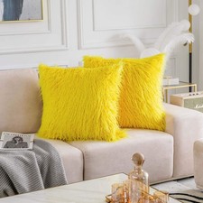 Yellow Fur Spring Pillow