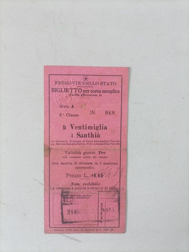 Vecchio biglietto del treno - biglietto,