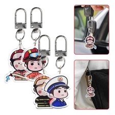  Portachiavi pompiere 4 pezzi: portachiavi pompiere cappello pompiere casco