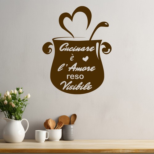Adesivo murale cucina con