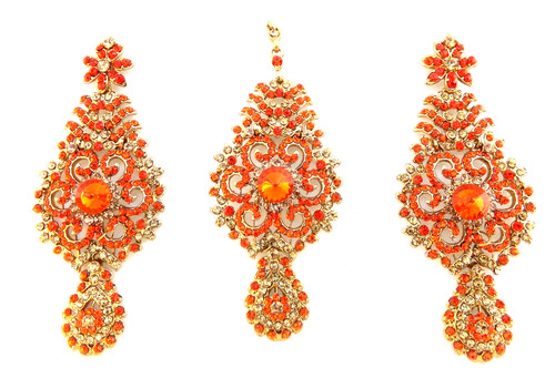 Set orecchini lunghi kundan - lunghi,