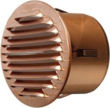 GRIGLIA AREAZIONE TONDA INCASSO RAME BOCCAGLIO IN PLASTICA PER TUBO DA 140 MM.