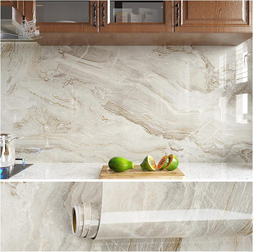 Carta adesiva marmo beige - marmo,