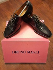 Scarpe Bruno Magli in pelle nere di vitello - Lavorazione Artigianale