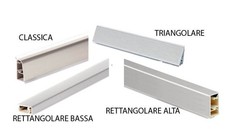 ALZATINA IN PVC RIVESTITA IN ALLUMINIO SPAZZOLATO DIVERSI MODELLI E MISURE