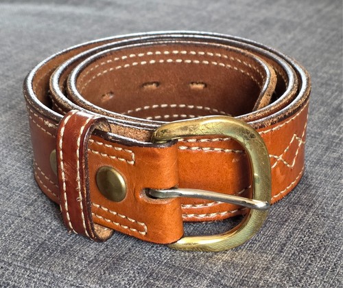 Rare bianchi leather belt - bianchi, 32