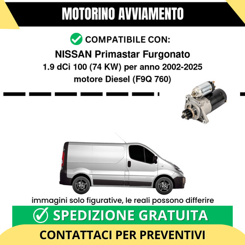 Motorino avviamento nissan - motorino,