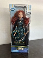 Disney Store Pixar Brave Merida Talking 17" bambola in abito con fiocco e freccia nuova con scatola