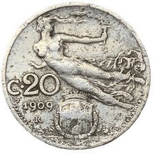 20 CENTESIMI 1909 - LIBERTÀ