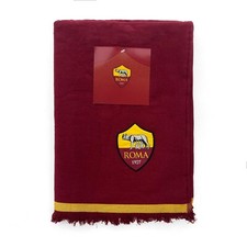 Telo Mare Roma A.S. Foutà Ufficiale Asciugamano frange Piscina Spugna 80x160 cm