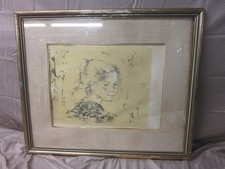 Litografia Edizione Limitata Jeannie Ed. II firmato Edna Hibel 18" x 22" RARO