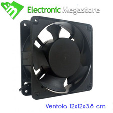 Ventola universale assiale 220V 120x120x38mm con corpo in alluminio 2800 RPM