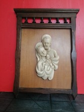 Capezzale In Legno E Resina Sacra Famiglia