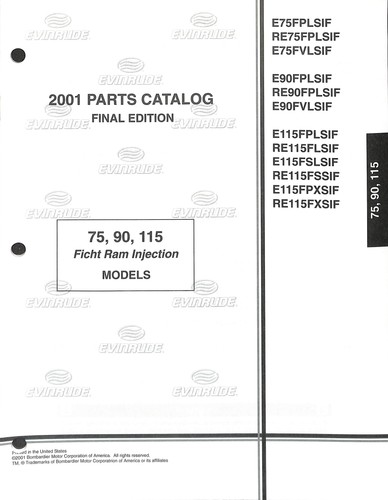 Catalogo ricambi evinrude 2001 - catalogo,