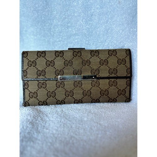 Gucci beige brown canvas - beige,