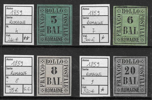 Antichi stati romagne - stati, 1859