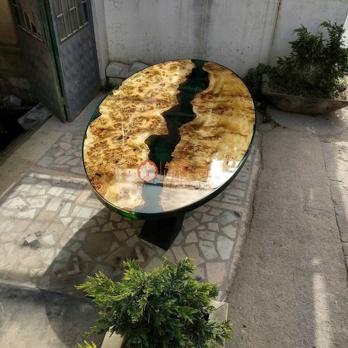 Tavolo pranzo ovale resina - tavolo, da