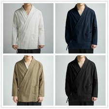 Men Cotton Shirt Top Jacket