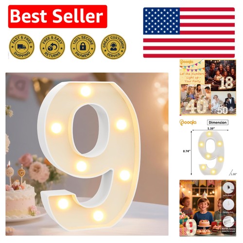 Elegant led marquee number - number, 9