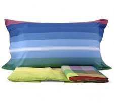 Completo lenzuolo matrimoniale Via Roma linea OXFORD articolo OX190 RIGA QUADRO 