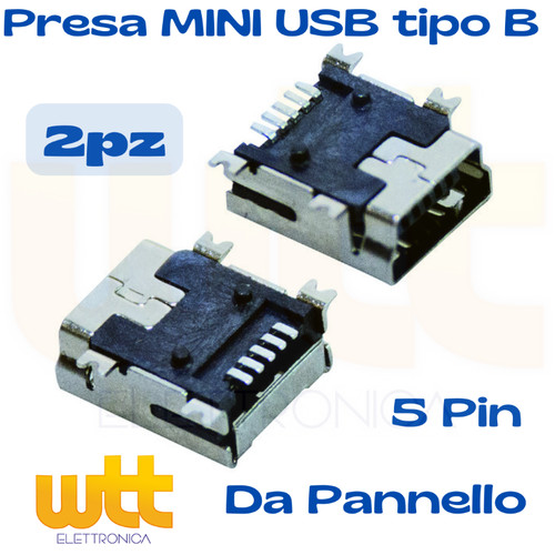 Presa mini usb pannello con - mini, da