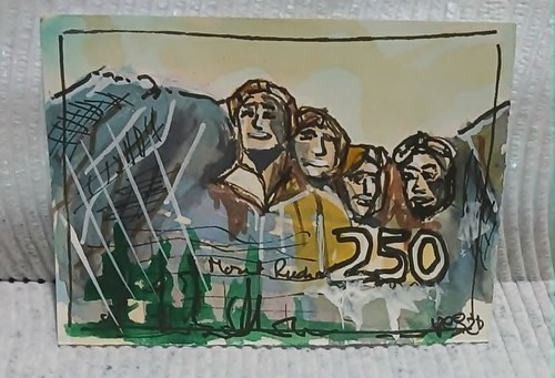Ooak aceo rushmore 250 - aceo,