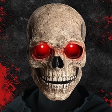 PQETBV Maschera Teschio Halloween Con Mandibola Mobile Maschera da Scheletro 3D