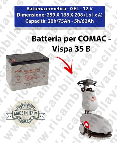 Batteria gel per vispa b - gel, 35