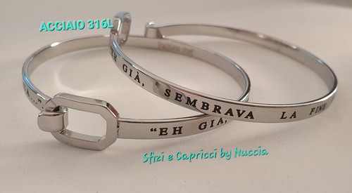 Bracciale unisex manetta - , frase