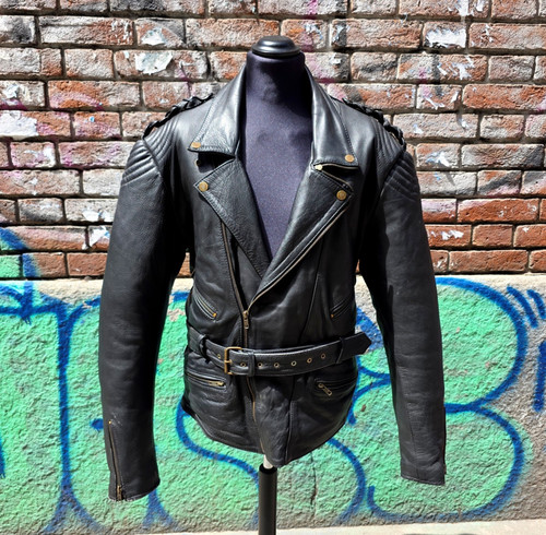 Giubbotto pelle moto - pelle,