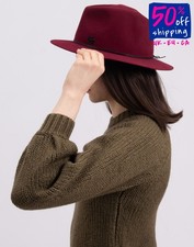 Cappello in feltro di coniglio MAISON MICHEL RRP €550 taglia M FATTO A MANO impermeabile bordo in lino