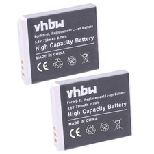 2 Batteries pour Canon PowerShot S90 SD770is D10 S95 SX240HS D20 750mAh 3,6V