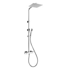 Colonna doccia Jacuzzi Glint con miscelatore termostatico deviatore e supporto