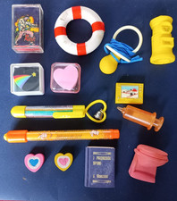 Lotto 14 Gommine da collezione anni 80 Vintage eraser
