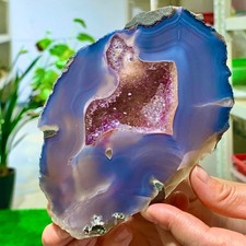 294G Ametista Naturale Geode Quarzo Grappolo Cristallo Esemplare Guarigione