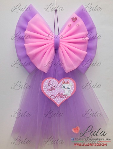 Fiocco nascita tulle - fiocco,