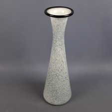 Vaso Vetro Murano Sommerso Design Bianco Nero Modernariato Italiano Anni ’70