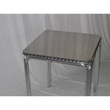 Tavolino in alluminio cm 60x60xH70 per interni, Esterni, Bar, Giardini Verande