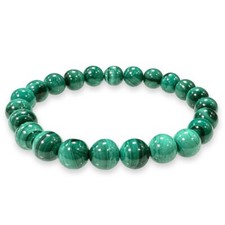 TENET - Bracciale a sfere di pietra vera naturale MALACHITE VERA