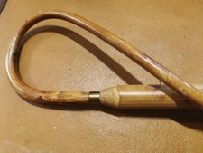 antico manico ombrello frusta midollino vintage