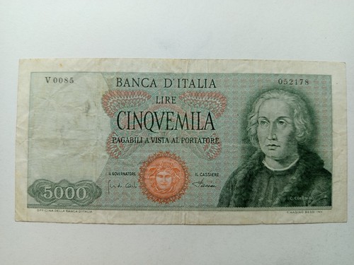 5000 lire colombo - lire, tipo