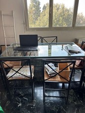 Tavolo in vetro e metallo Ikea
