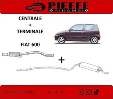 Marmitta silenziatore centrale + posteriore SIGAM per FIAT 600 1.1