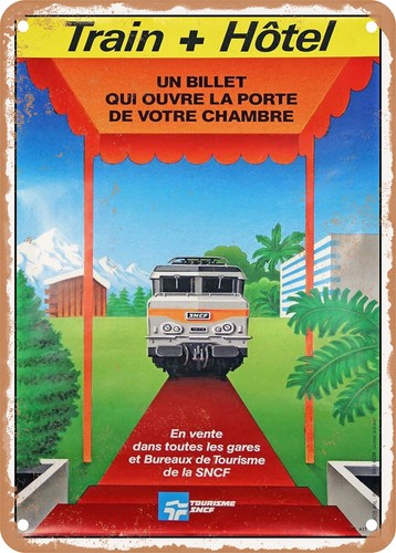 Insegna metallo 1970 sncf - metallo,