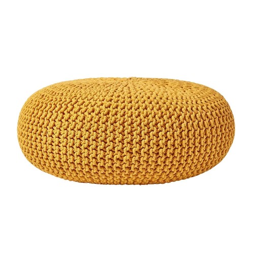 Pouf maglia senape - maglia,