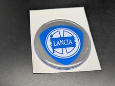 LANCIA Ø 50MM LOGO ADESIVO 3D SIGLA EMBLEMA FREGIO STEMMA SCRITTA BADGE TARGA