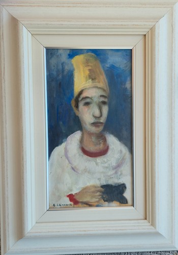 Dipinto olio tavola - olio, su