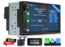Android Auto CarPlay Car Stereo 7" IPS Double DIN GPS WiFi6 RDS FM Bluetooth 5.4