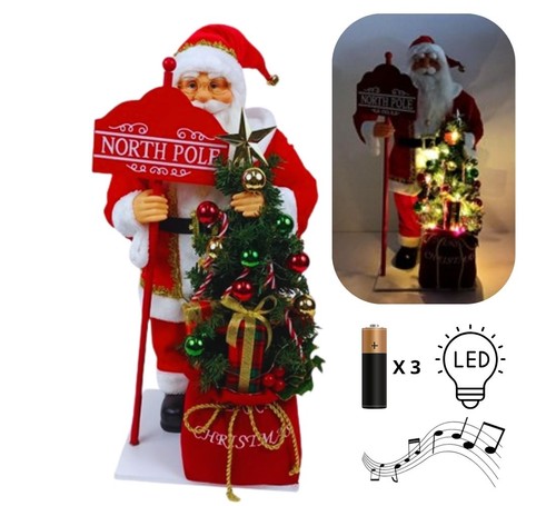 Babbo natale con albero - babbo,