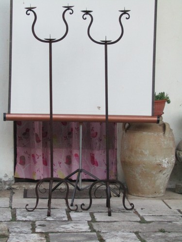 Coppia antichi candelieri - , da